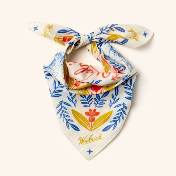 Adult Graphic Print Cotton Bandana - Woolrich x Target Cream Multi - Picture 2 of 4